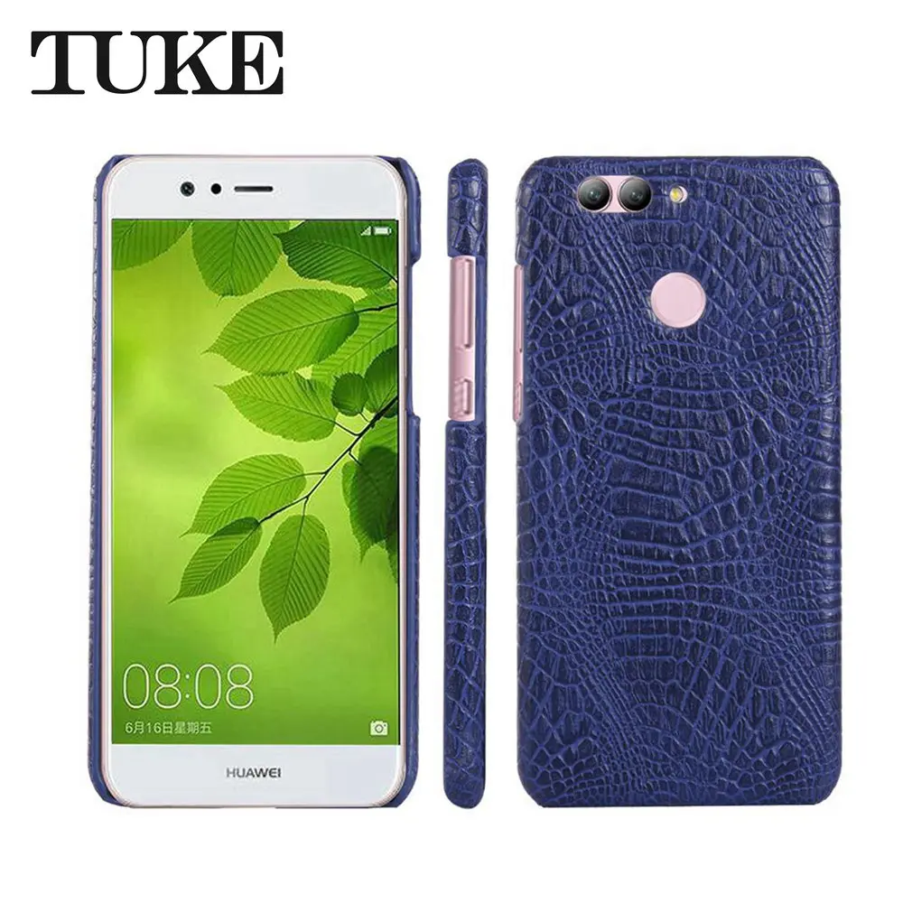 Чехол TUKE с крокодиловым узором для Huawei Nova 2 Plus жесткая задняя крышка из