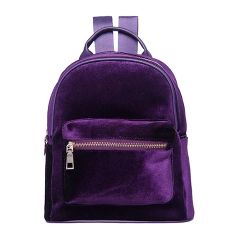Сумки для девочек модный бархатный женский рюкзак портфель подростков школьный