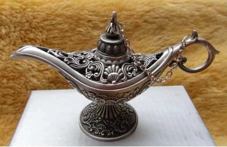 Collection Of Tibet Genie Oil Lamp Vintage Silver old copper Garden Decoration 100% real Tibetan Silver Brass
Collection Of Tibet Genie Oil Lamp Vintage Silver old copper Garden Decoration 100% real Tibetan Silver Brass