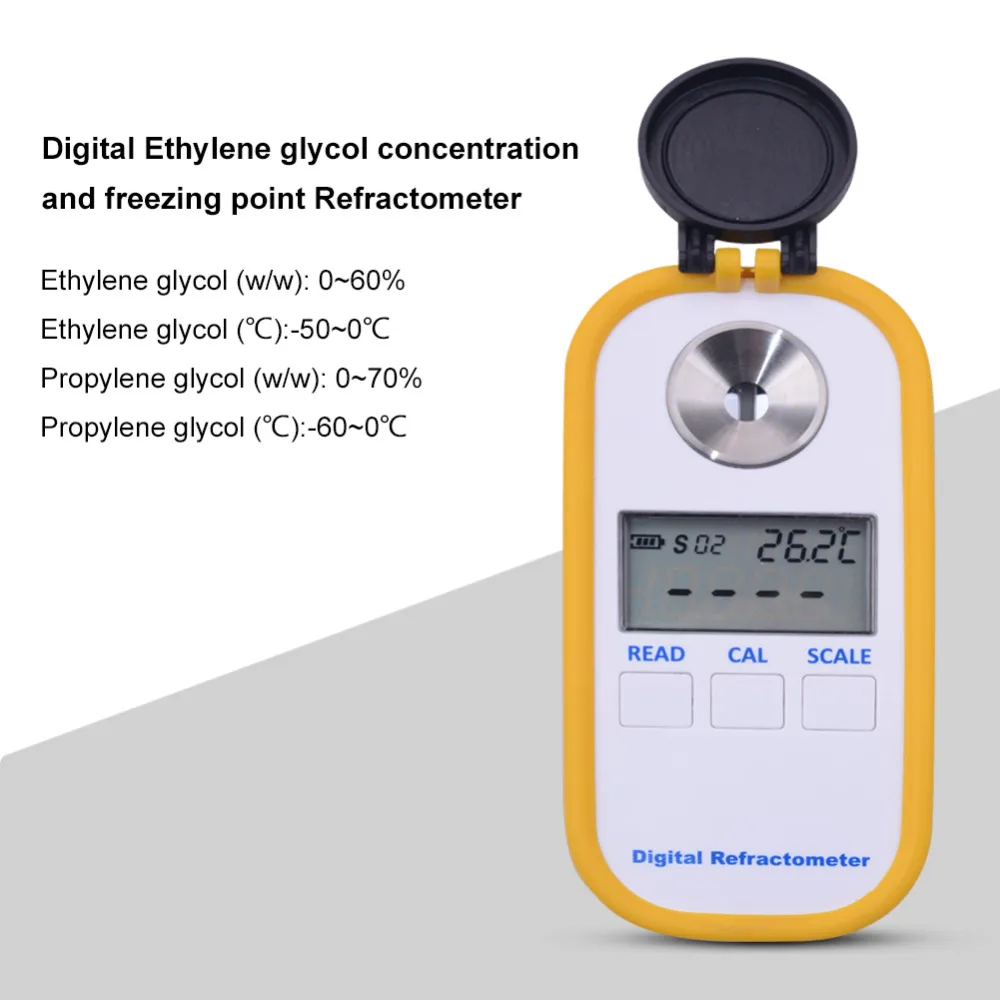 Portable Digital Display DR603 B / Propylene Glycol Concentration Refractometer Freezing Point Meter
Portable Digital Display DR603 B / Propylene Glycol Concentration Refractometer Freezing Point Meter