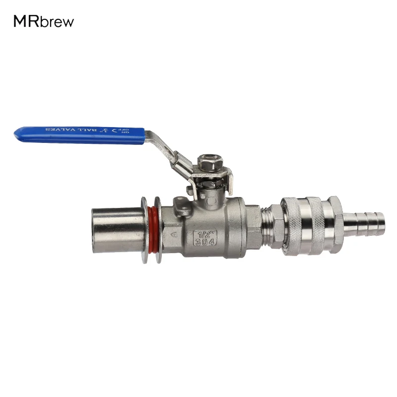 Stainless Steel Home brewing Weldless Kettle Valve Kit, 1/2"NPT with Quick Disconnect Set and bulkhead assembly
Stainless Steel Home brewing Weldless Kettle Valve Kit, 1/2"NPT with Quick Disconnect Set and bulkhead assembly