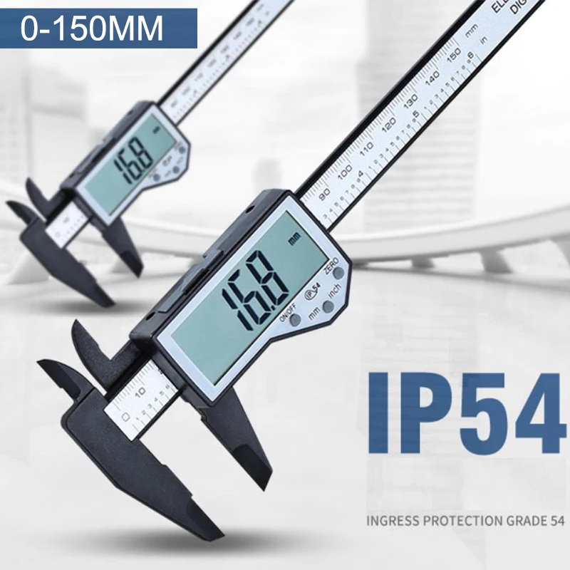 Digital Caliper IP54 6-Inch 150mm Electronic Waterproof Digital Vernier Caliper Micrometer Measuring Tool Caliper
Digital Caliper IP54 6-Inch 150mm Electronic Waterproof Digital Vernier Caliper Micrometer Measuring Tool Caliper