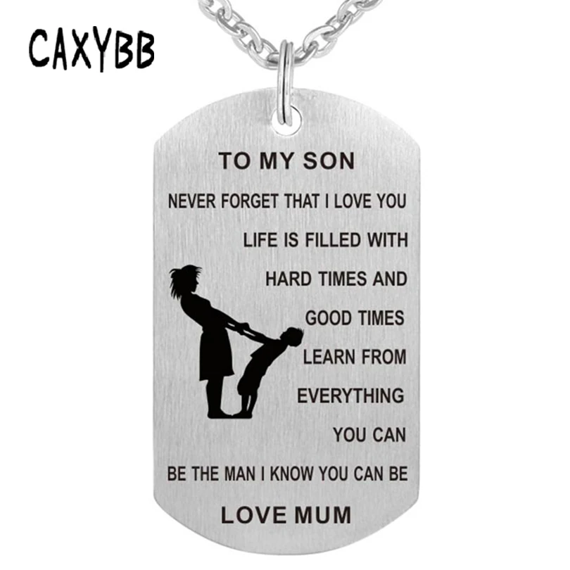 Caxybb Stainless Steel Necklace Mother son Pendant Necklace Nameplated Necklace Hand in hand To my son Gift from Love Mom
Caxybb Stainless Steel Necklace Mother son Pendant Necklace Nameplated Necklace Hand in hand To my son Gift from Love Mom