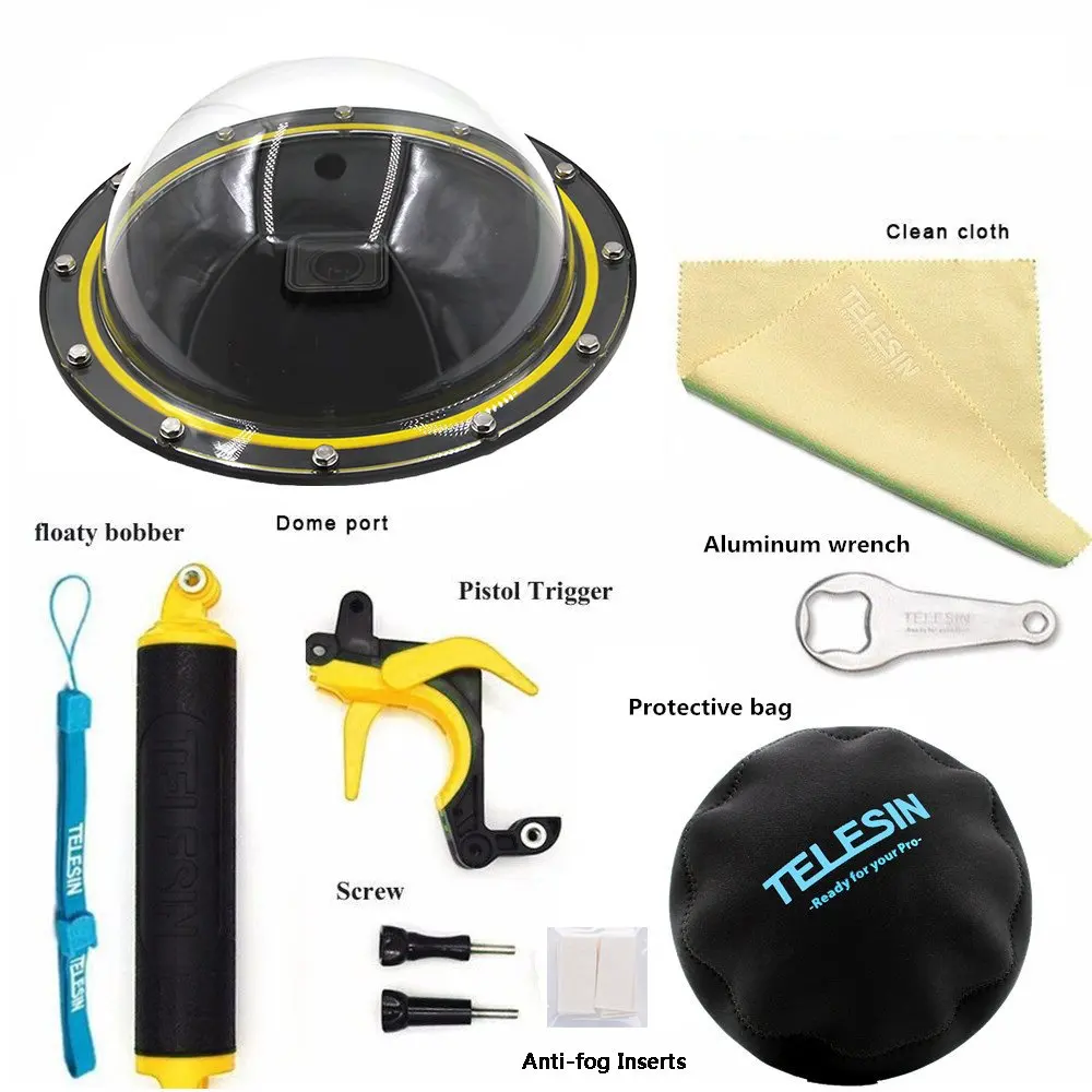 6 inches Dome Port Lens for GoPro Hero7 Black/Hero 2018/6/5 Waterproof Housing Case Hand Floating Grip Trigger Transparent Cover
6 inches Dome Port Lens for GoPro Hero7 Black/Hero 2018/6/5 Waterproof Housing Case Hand Floating Grip Trigger Transparent Cover