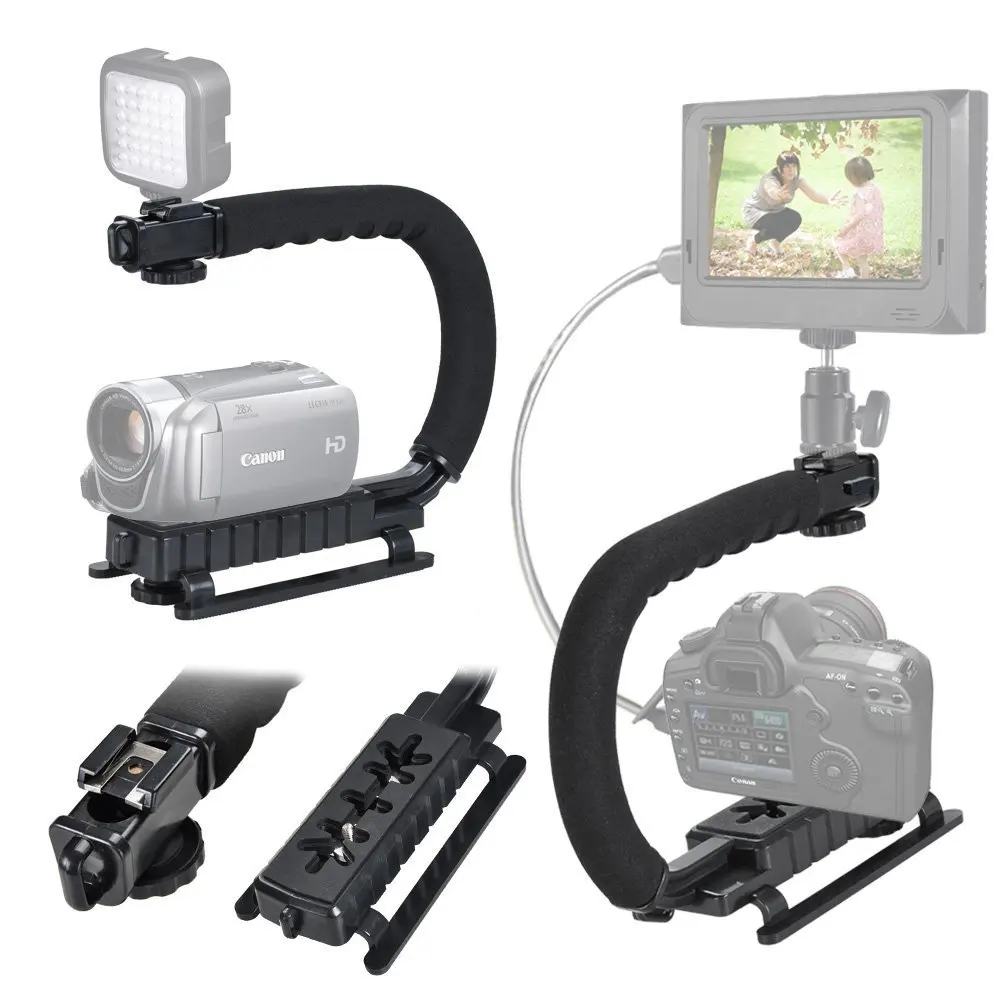 Selens DV C shaped Camera Handheld Holder flash bracket U type DV hand Motion Stabilizer stable frame Grip for video DSLR SLR
Selens DV C shaped Camera Handheld Holder flash bracket U type DV hand Motion Stabilizer stable frame Grip for video DSLR SLR