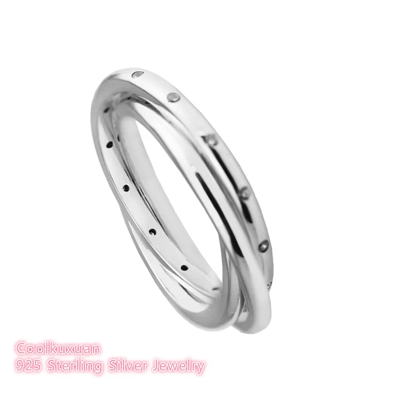 

Mother's day Swirling Symmetry Clear CZ Rings 100% Sterling Silver Jewlry for Woman fashion ring jewelry finding New Collection