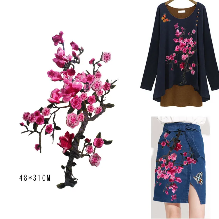 Large Embroidery Patch Plum Blossom Embroidery Applique For Cloth DIY Accessories
Large Embroidery Patch Plum Blossom Embroidery Applique For Cloth DIY Accessories