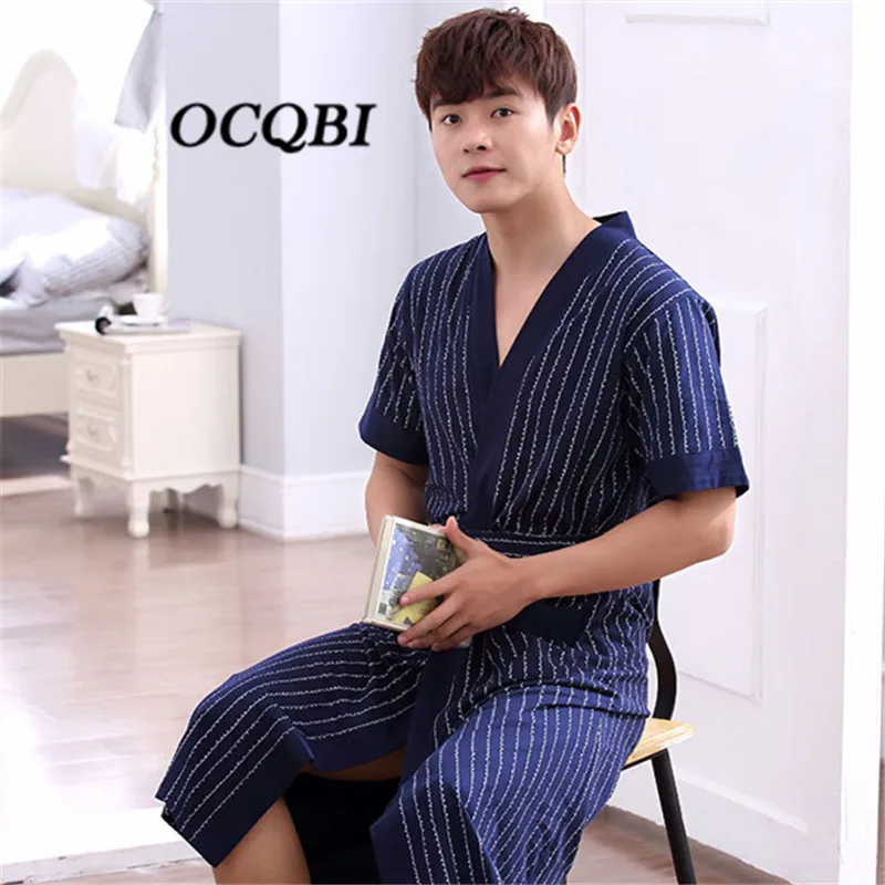 Plus Size Sleepwear Dress Nightdress Homewear Mens 2018 Summer Striped Fashion Cotton Bath Robe Pockets
Plus Size Sleepwear Dress Nightdress Homewear Mens 2018 Summer Striped Fashion Cotton Bath Robe Pockets