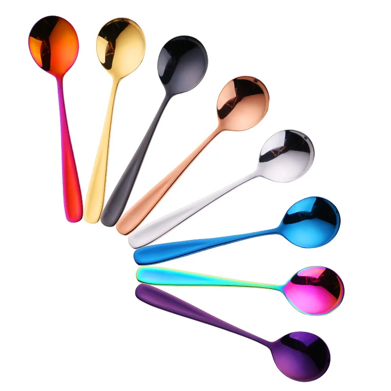 2PCS/Lot 304 Stainless Steel Spoon Multicolor Long Handle Coffee Milk Soup Spoons Teaspoon Rice Scoop Tableware Accessories Gift
2PCS/Lot 304 Stainless Steel Spoon Multicolor Long Handle Coffee Milk Soup Spoons Teaspoon Rice Scoop Tableware Accessories Gift