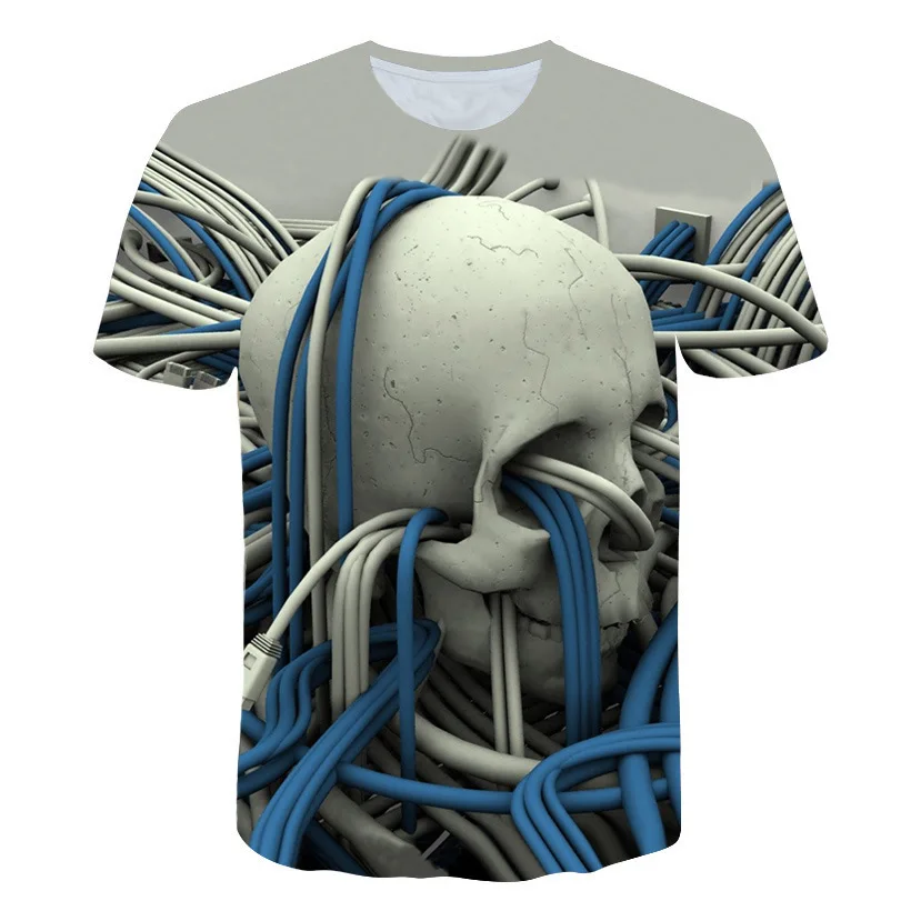 Летняя Новинка 2019 Мужская футболка 3DT модная топ крутая змеиная форма 3D хип-хоп