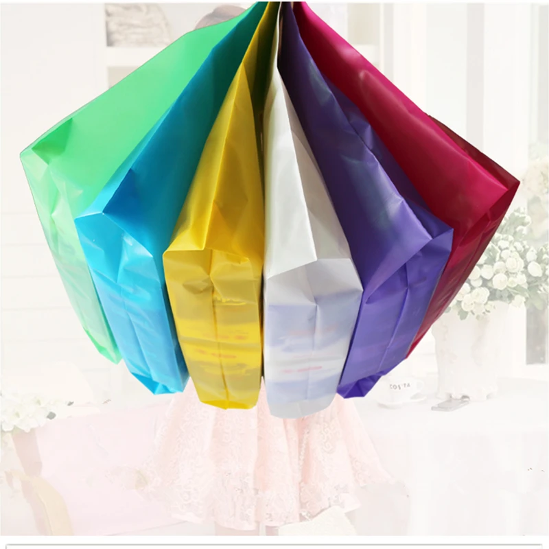 50pcs/lot 45*35+5cm(17.72*13.38'')custom gift bags Plastic Shopping Bags wholesale with Handle promotion Packing Bag | Дом и сад