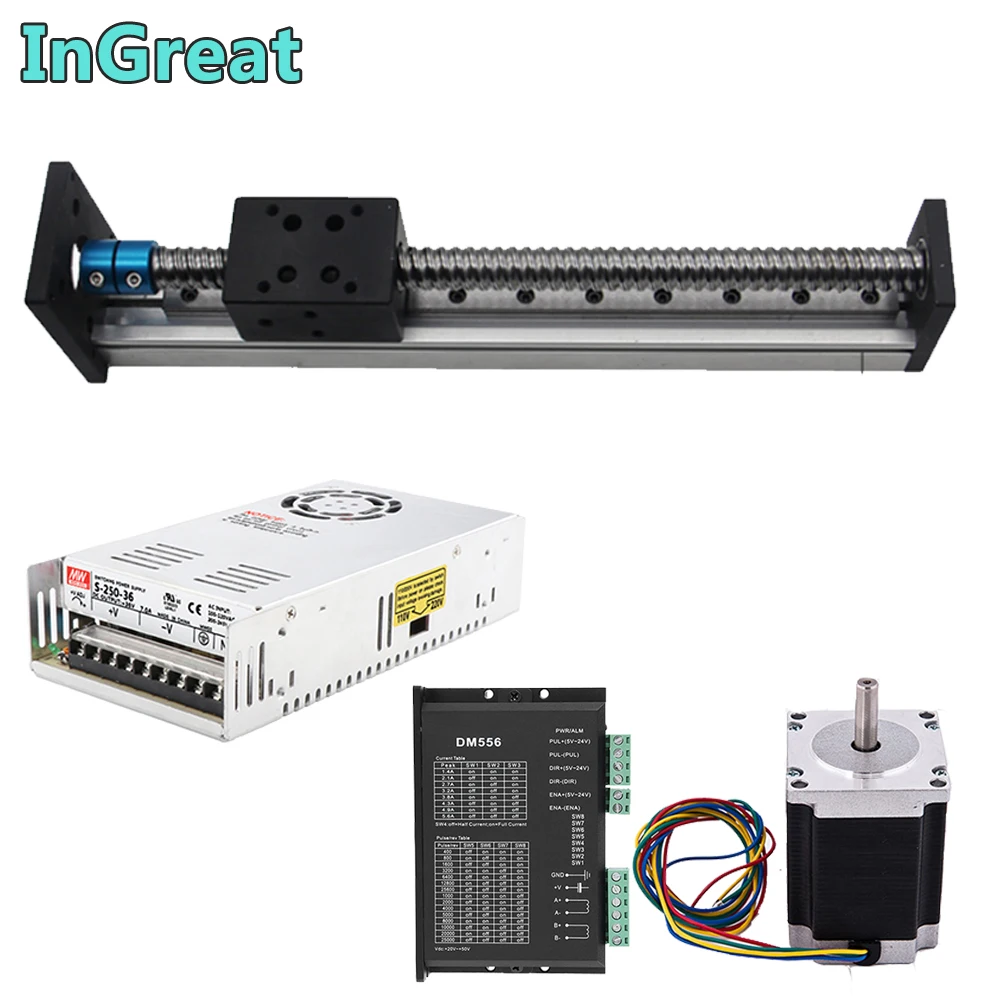 XYZ Slide Table 300MM 12inch Stroke Guide Rail Linear BallScrew Platform NEMA23 1.2Nm Stepper Motor Driver Power Supply
XYZ Slide Table 300MM 12inch Stroke Guide Rail Linear BallScrew Platform NEMA23 1.2Nm Stepper Motor Driver Power Supply
