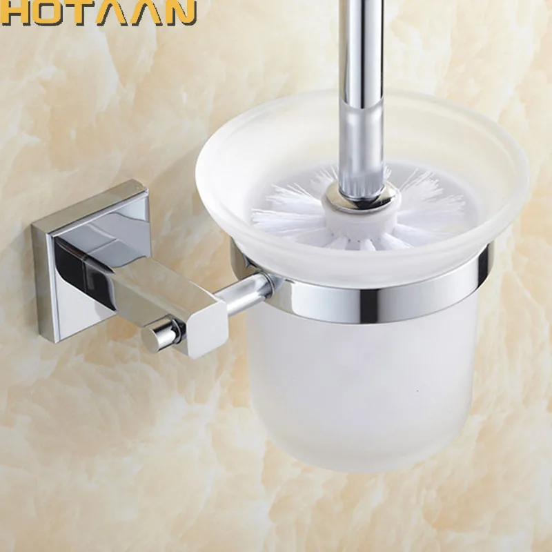 HOTAAN Free shipping Solid Brass Wall Mount Mounted Toilet Brush set With Tempered Glass Cup Holder, Chrome YT-11412
HOTAAN Free shipping Solid Brass Wall Mount Mounted Toilet Brush set With Tempered Glass Cup Holder, Chrome YT-11412