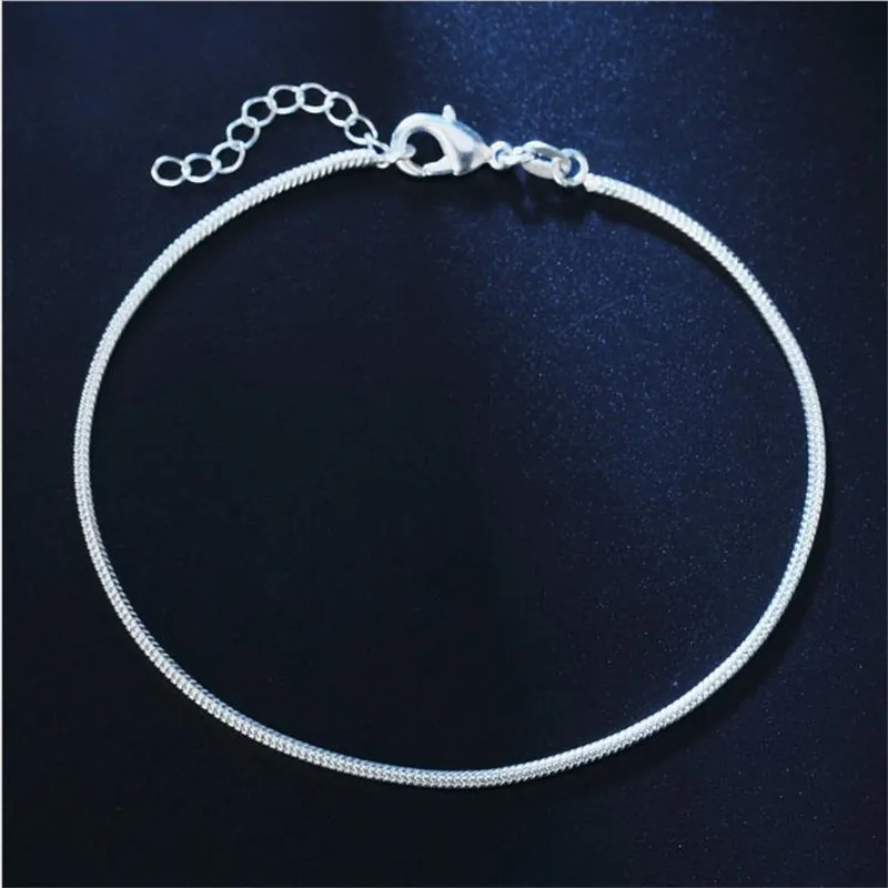 Latest Silver 925 Anklets For Women Snake Chain Jewelry Fashion Golden Girl Bracelets Trendy Party Accessories Christmas Gift
Latest Silver 925 Anklets For Women Snake Chain Jewelry Fashion Golden Girl Bracelets Trendy Party Accessories Christmas Gift