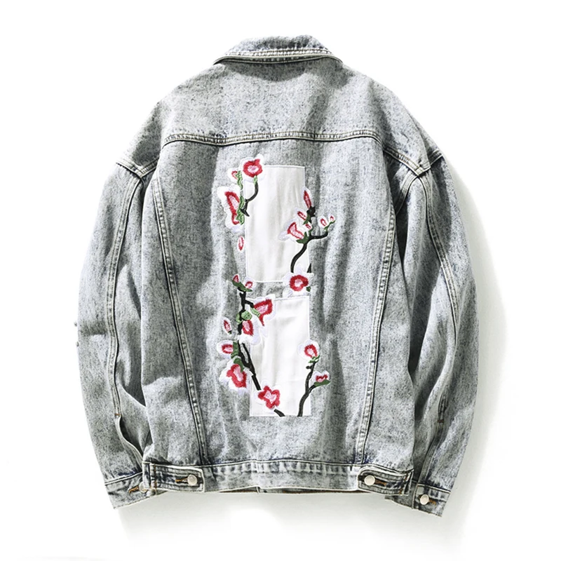 High Quality Back Embroidery Floral Stylish Mens Denim Jackets Hip Hop Seasons Casual Patchwork Wash Broken Hole Outerwear Coats
High Quality Back Embroidery Floral Stylish Mens Denim Jackets Hip Hop Seasons Casual Patchwork Wash Broken Hole Outerwear Coats