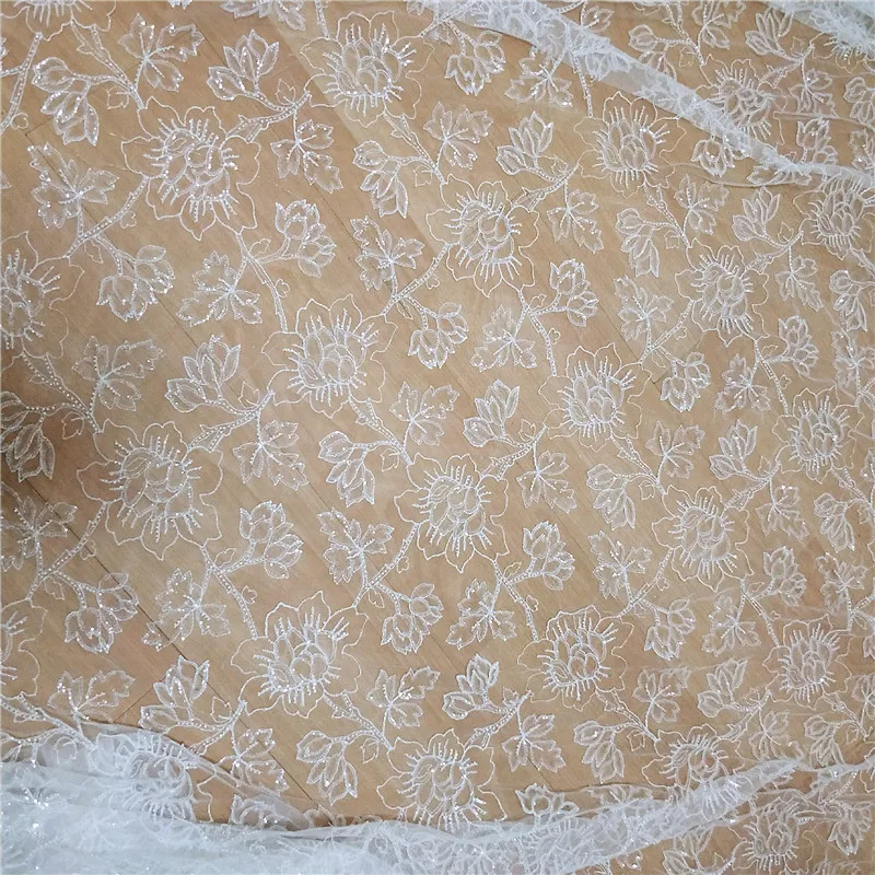 1 Yard New Sequin Beaded Mesh Emrboidery Lace Fabric Transparent Fabric Wedding dress DIY Material Dress Decorative Cloth
1 Yard New Sequin Beaded Mesh Emrboidery Lace Fabric Transparent Fabric Wedding dress DIY Material Dress Decorative Cloth