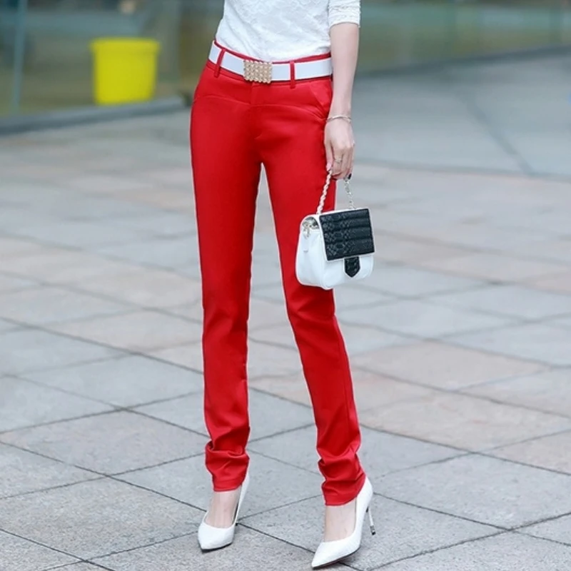 Spring Summer Suit Trousers Women Slim Fit Solid Pencil Pants Female Casual Full Length Pants Korean Office Lady Clothes
Spring Summer Suit Trousers Women Slim Fit Solid Pencil Pants Female Casual Full Length Pants Korean Office Lady Clothes