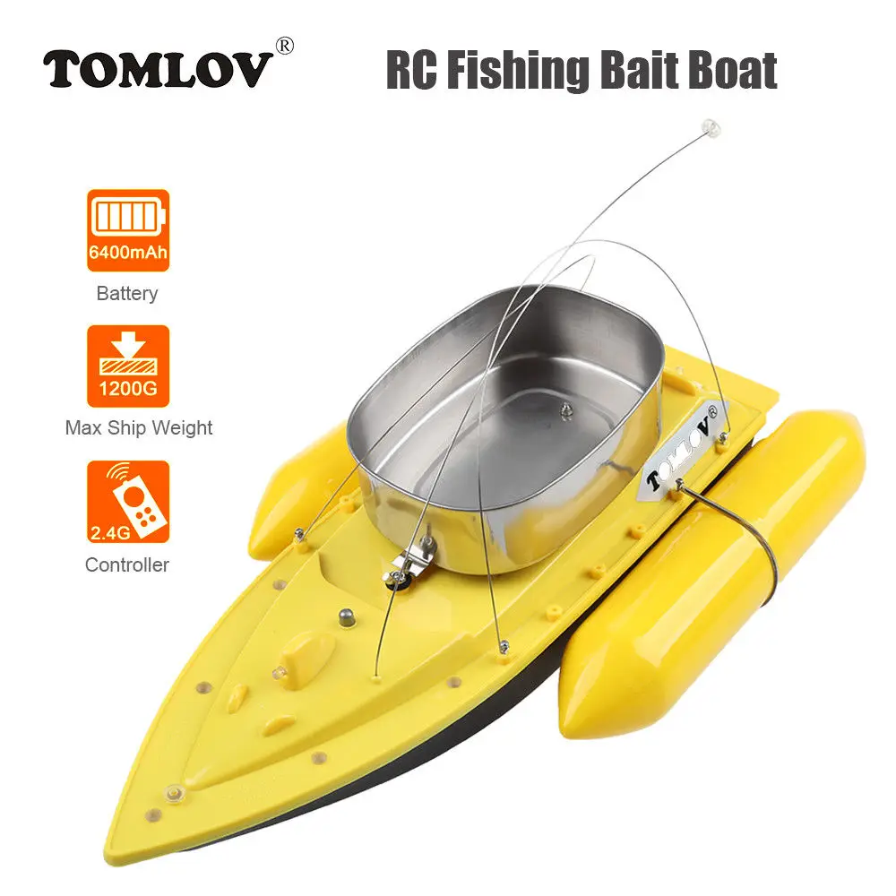 TOMLOV T10W 1200G Электрические RC лодка для доставки прикорма и оснастки приманка карп