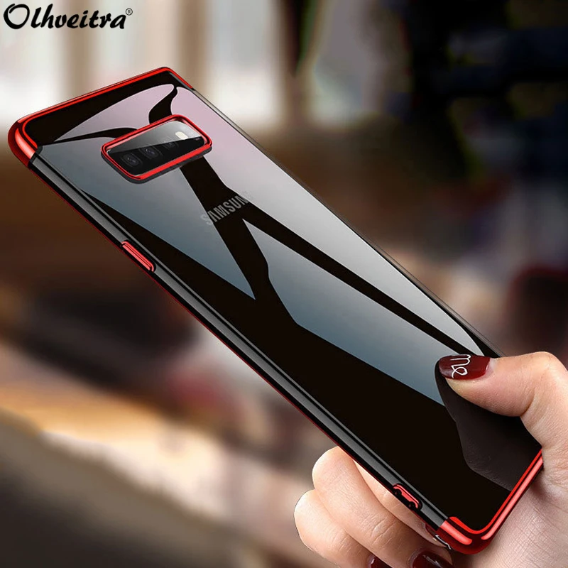 Olhveitra Прозрачный чехол для Samsung Galaxy A50 A30 A20E A90 A40 Note 10 A80 A60 A70 M30 A40S чехлы с покрытием