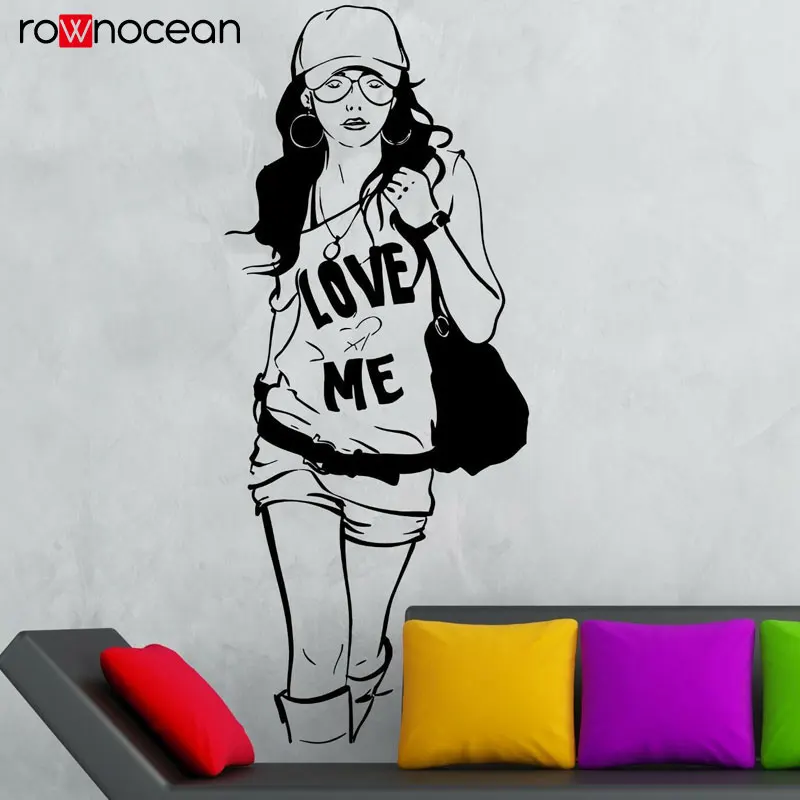 Hot Sexy Teen Girl Fashion Style Cool Wall Sticker Vinyl Home Interior Decals Teens Bedroom Decoration Modern Murals 3106
Hot Sexy Teen Girl Fashion Style Cool Wall Sticker Vinyl Home Interior Decals Teens Bedroom Decoration Modern Murals 3106