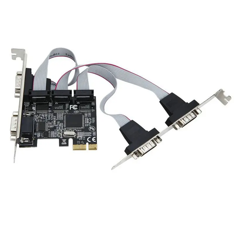 Высококачественный серийный PCI express 4 порта e 1x карта Multi RS232 DB9 COM порт для PCIe I/O