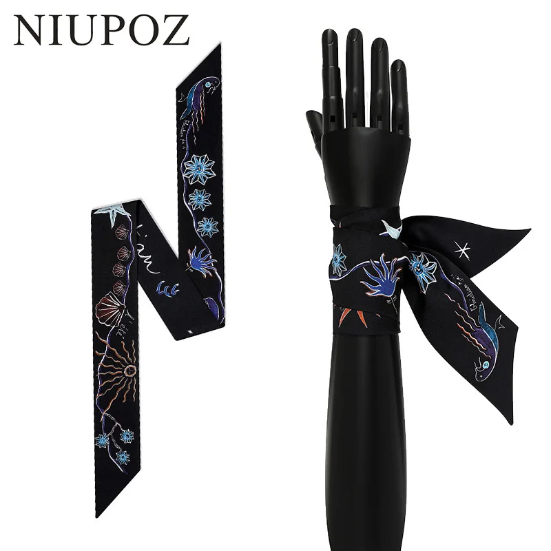 New Twill Silk Small Women Fashion Skinny Scarf Hair Bag Tarot Four Seasons Handle Decoration Tie Bag Ribbons Female Neckerchief
New Twill Silk Small Women Fashion Skinny Scarf Hair Bag Tarot Four Seasons Handle Decoration Tie Bag Ribbons Female Neckerchief