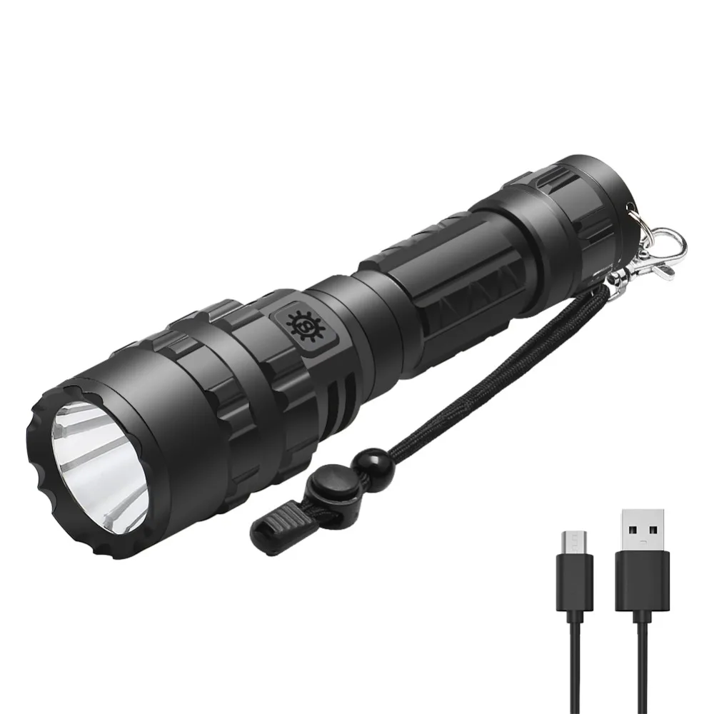 

PANYUE Powerful XM-L2 1000LM Led Flash light Portable Torch USB Rechargeable Tactical LED Torches Flashlight