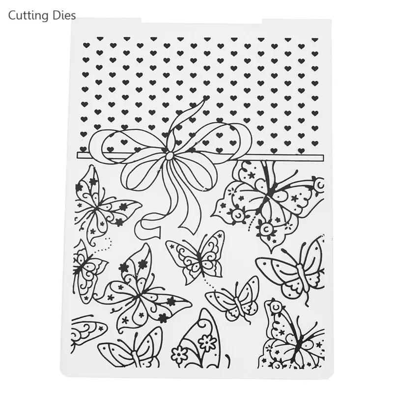 Butterfly Small Heart Pattern Plastic Embossing Folder For Scrapbook DIY Album Plastic Template Stamp Paper Card Making Crafts
Butterfly Small Heart Pattern Plastic Embossing Folder For Scrapbook DIY Album Plastic Template Stamp Paper Card Making Crafts