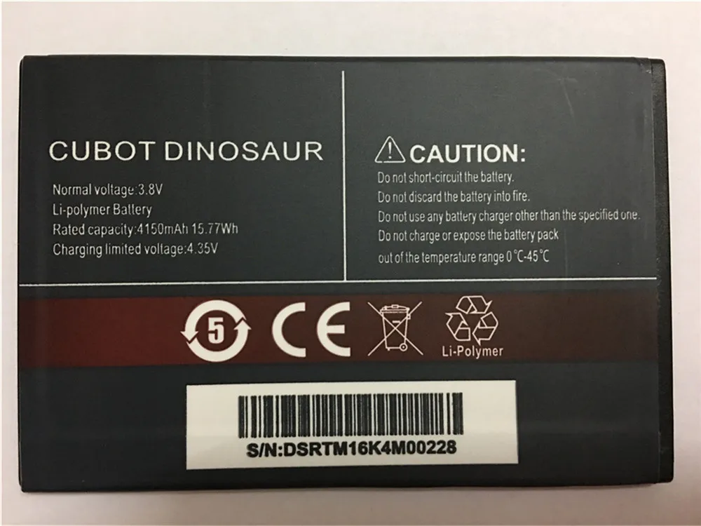 CUBOT Dinosaur Battery 4150mAh 100% New Original Replacement backup battery For CUBOT Dinosaur Cell Phone
CUBOT Dinosaur Battery 4150mAh 100% New Original Replacement backup battery For CUBOT Dinosaur Cell Phone
