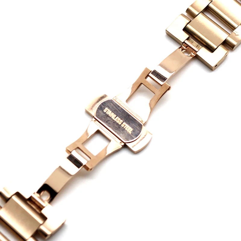 18MM 22MM Rose Golden Stainless Steel Mens Luxury Watches Men Replacement Wrist Bracelet Belt Female Watch Bands Strap Clasp
18MM 22MM Rose Golden Stainless Steel Mens Luxury Watches Men Replacement Wrist Bracelet Belt Female Watch Bands Strap Clasp
