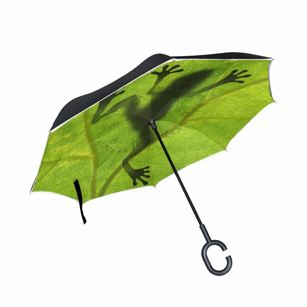 New Creative Frog Pattern Reverse Umbrella Windproof Double Layer Inverted Green Umbrella Rain Sun Women Car Umbrella Parasol
New Creative Frog Pattern Reverse Umbrella Windproof Double Layer Inverted Green Umbrella Rain Sun Women Car Umbrella Parasol