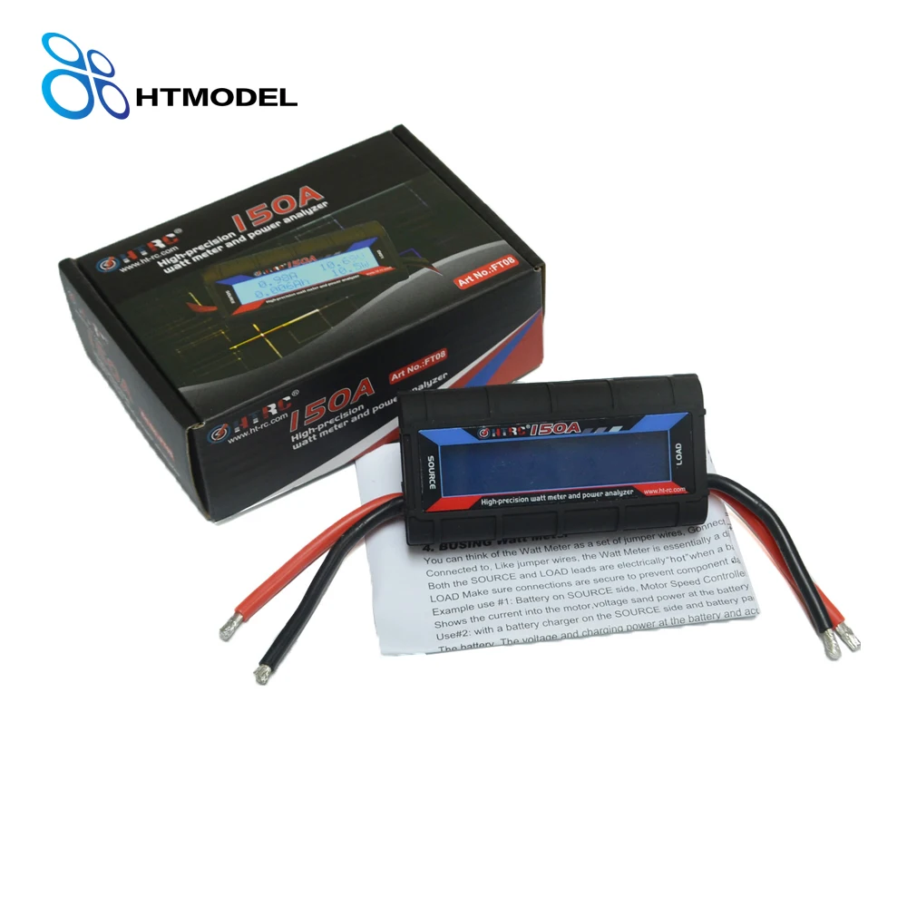 Высокоточный 150A RC Ваттметр и анализатор мощности HTRC FT08|rc watt meter|rc wattrc meter |