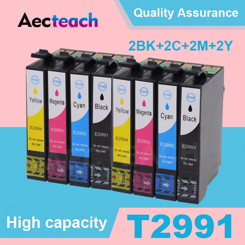 2 комплекта совместимы с чернильными картриджами Epson 29XL T2991-T2994 Expression Home XP-235 XP-245 XP-335 XP-342 XP-432 XP-442 XP-435
2 комплекта совместимы с чернильными картриджами Epson 29XL T2991-T2994 Expression Home XP-235 XP-245 XP-335 XP-342 XP-432 XP-442 XP-435