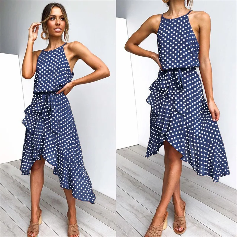 O-neck Sleeveless Casual Dress Women wave pointElegant Retro Dot Print Summer Dress fashion Large Women
O-neck Sleeveless Casual Dress Women wave pointElegant Retro Dot Print Summer Dress fashion Large Women