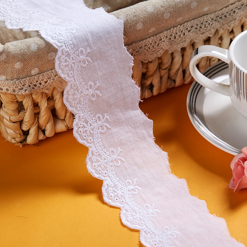White Lace Trim 15 yard Bow Cotton Embroidered Lace Fabric Ribbon Tapes 6cm 2.36" wide Clothing Skirt Sewing 19416QL4K106
White Lace Trim 15 yard Bow Cotton Embroidered Lace Fabric Ribbon Tapes 6cm 2.36" wide Clothing Skirt Sewing 19416QL4K106