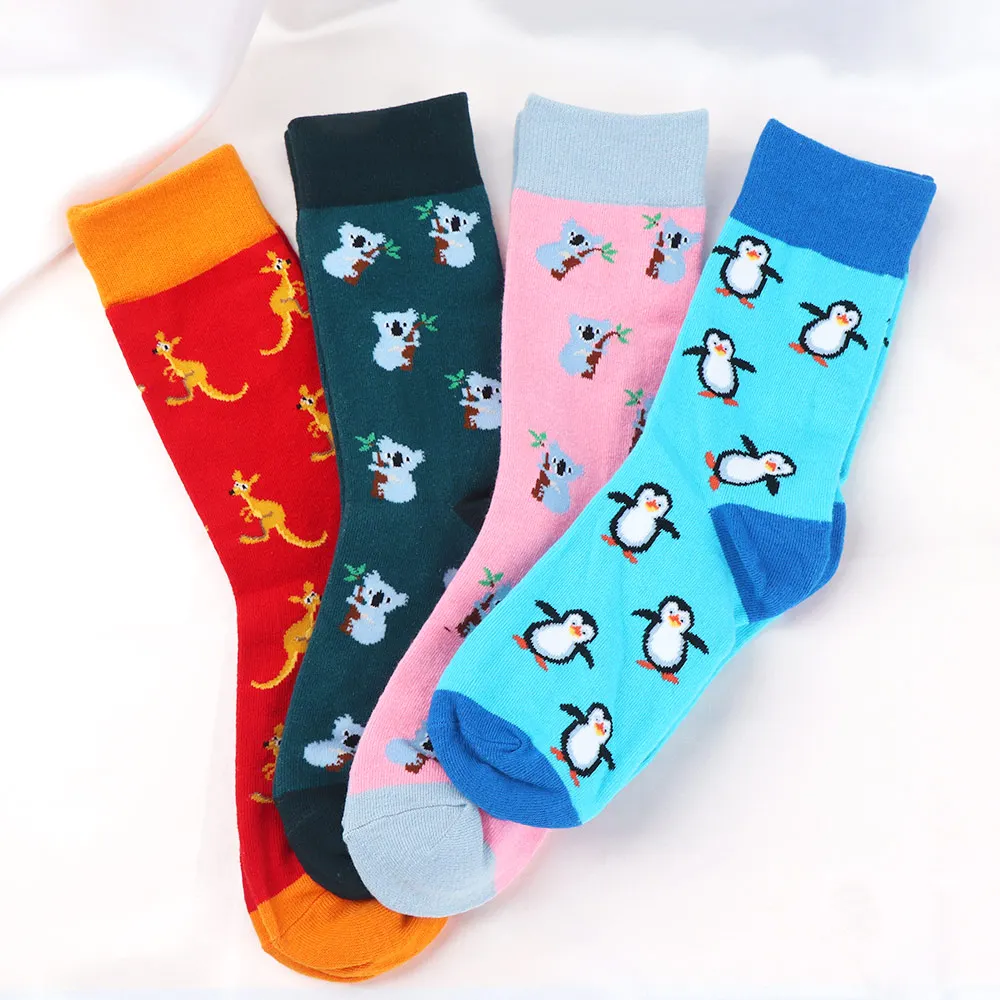 1 Pair Fashion Sock Cute Happy Penguin Koala Animal Printed Female Cotton Cool Fancy Autumn Winter Breathable Warm Socks
1 Pair Fashion Sock Cute Happy Penguin Koala Animal Printed Female Cotton Cool Fancy Autumn Winter Breathable Warm Socks