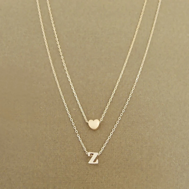 Girls Pendant Necklace Alloy Double laye Personalized 2020 New Arrival 1PC Heart Women Golden 26 Letters Adjustable
Girls Pendant Necklace Alloy Double laye Personalized 2020 New Arrival 1PC Heart Women Golden 26 Letters Adjustable