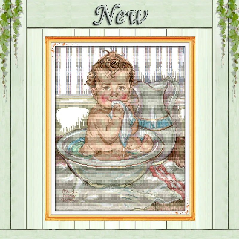 A shower kid lovely baby a bath paintings counted print on the canvas DMC 11CT 14CT kits Cross Stitch embroidery needlework Sets
A shower kid lovely baby a bath paintings counted print on the canvas DMC 11CT 14CT kits Cross Stitch embroidery needlework Sets