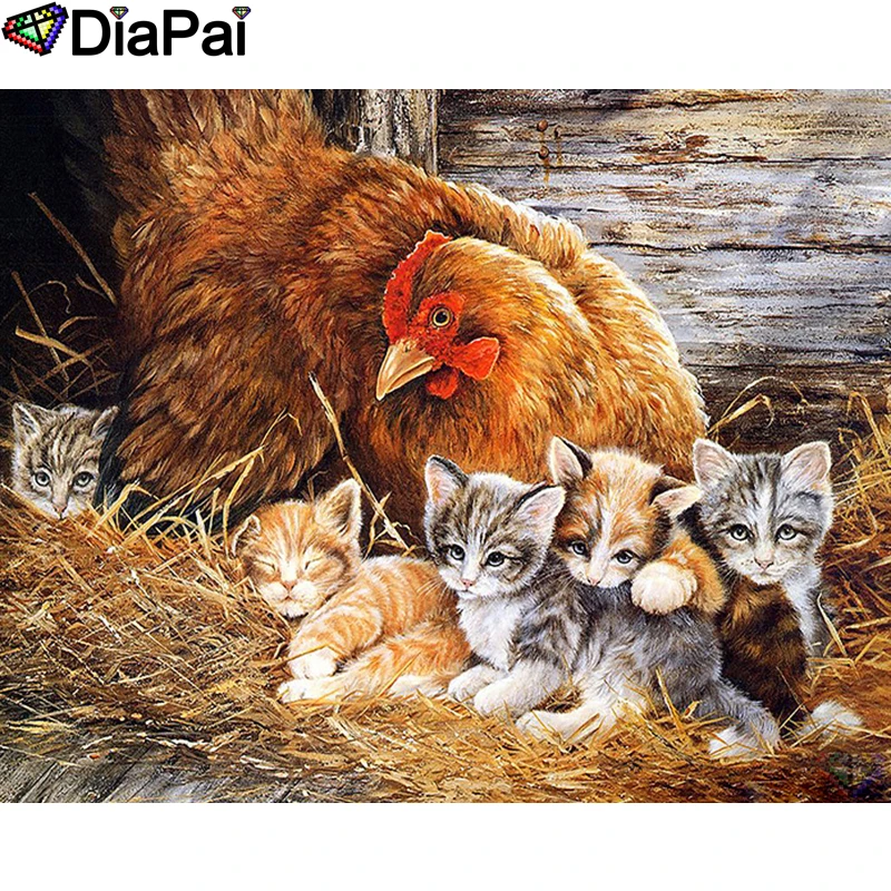 DIAPAI 100% Full Square/Round Drill 5D DIY Diamond Painting "Animal chicken cat" Diamond Embroidery Cross Stitch 3D Decor A19047
DIAPAI 100% Full Square/Round Drill 5D DIY Diamond Painting "Animal chicken cat" Diamond Embroidery Cross Stitch 3D Decor A19047