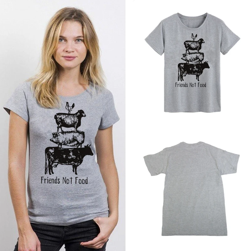 Showtly Friends Not Food Вегетарианская тройник Топ Herbivore Save Animals подарки для подруги жены