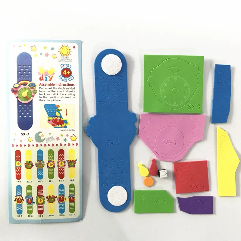 Happyxuan 12 Designs DIY 3D EVA Foam Craft Sticker Handmade Watch Clock Learning Kids Kindergarten Educative Games New Toys 2019
Happyxuan 12 Designs DIY 3D EVA Foam Craft Sticker Handmade Watch Clock Learning Kids Kindergarten Educative Games New Toys 2019