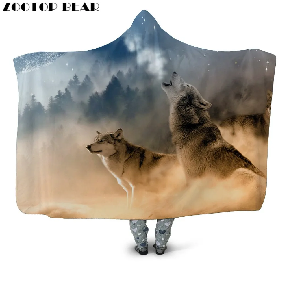 Wolves Hooded Blanket Adults Popular Fashion 3D Printed Plush Warm Sherpa Portable Soft Plush Bedding Office Quilts Wearable
Wolves Hooded Blanket Adults Popular Fashion 3D Printed Plush Warm Sherpa Portable Soft Plush Bedding Office Quilts Wearable