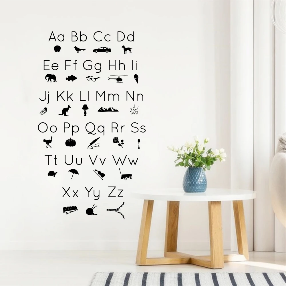 Alphabet Wall Sticker New Design Picture Silhouettes Wall Decal Alphabet Letters Vinyl Wall Poster Kids Room Decoraiton AY1709
Alphabet Wall Sticker New Design Picture Silhouettes Wall Decal Alphabet Letters Vinyl Wall Poster Kids Room Decoraiton AY1709
