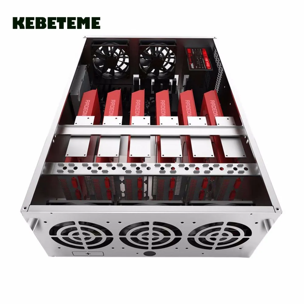 Графический чехол KEBETEME для майнинга на открытом воздухе GPU ATX Fit 6/8 видеокарта Ethereum