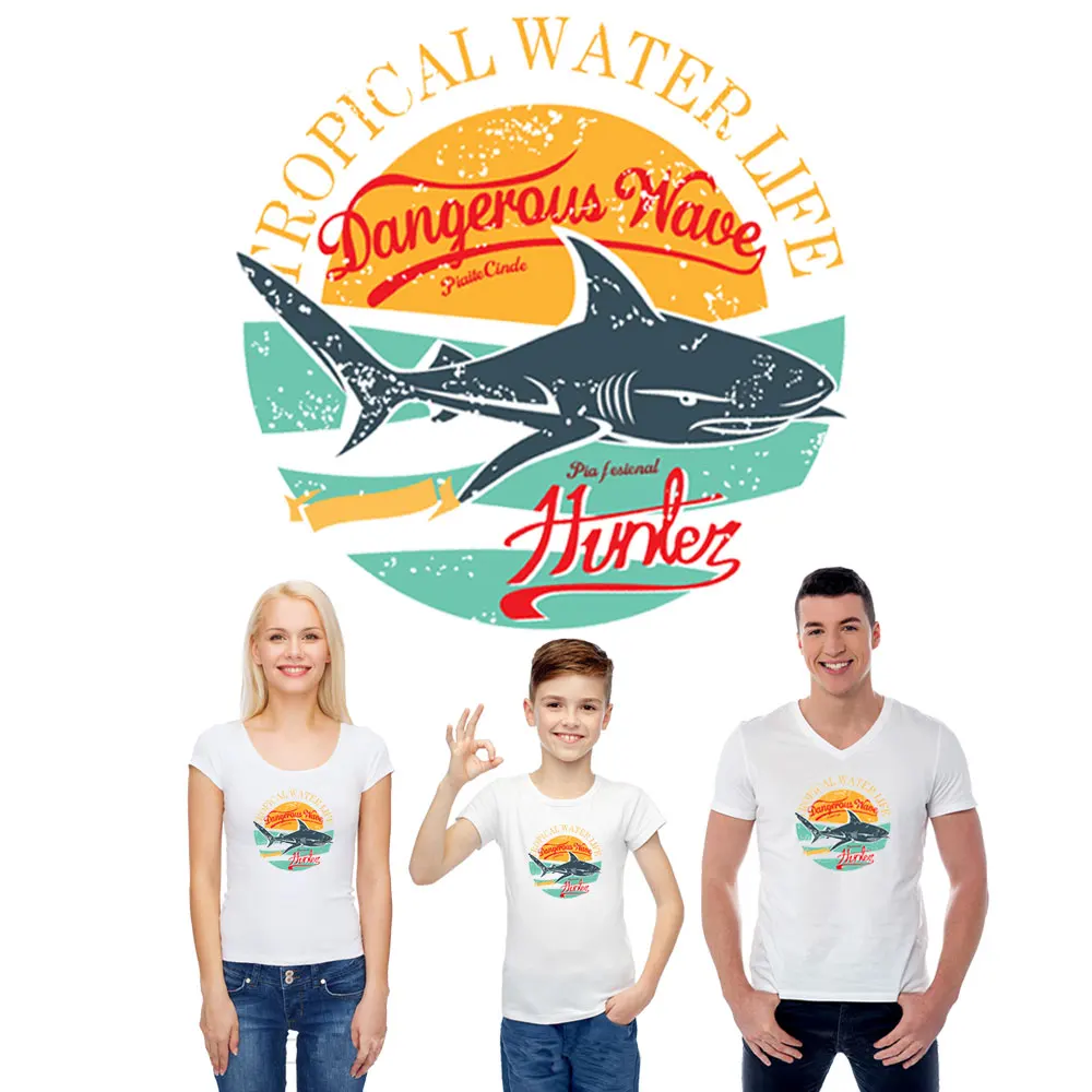 3 Size new shark iron on A-level patches heat transfer pyrography for DIT T-shirt decoration printing for parent-child patches
3 Size new shark iron on A-level patches heat transfer pyrography for DIT T-shirt decoration printing for parent-child patches