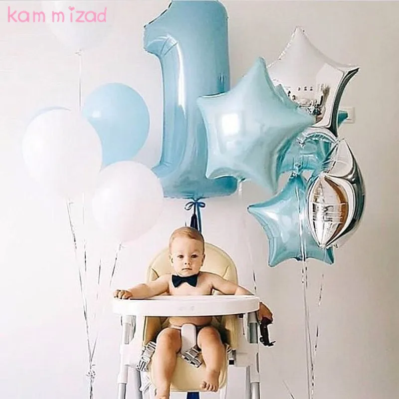 KAMMIZAD Baby 1st Birthday balloons set pink Blue Number Foil Balloon wild one birthday decorations kids balloons party supplies
KAMMIZAD Baby 1st Birthday balloons set pink Blue Number Foil Balloon wild one birthday decorations kids balloons party supplies