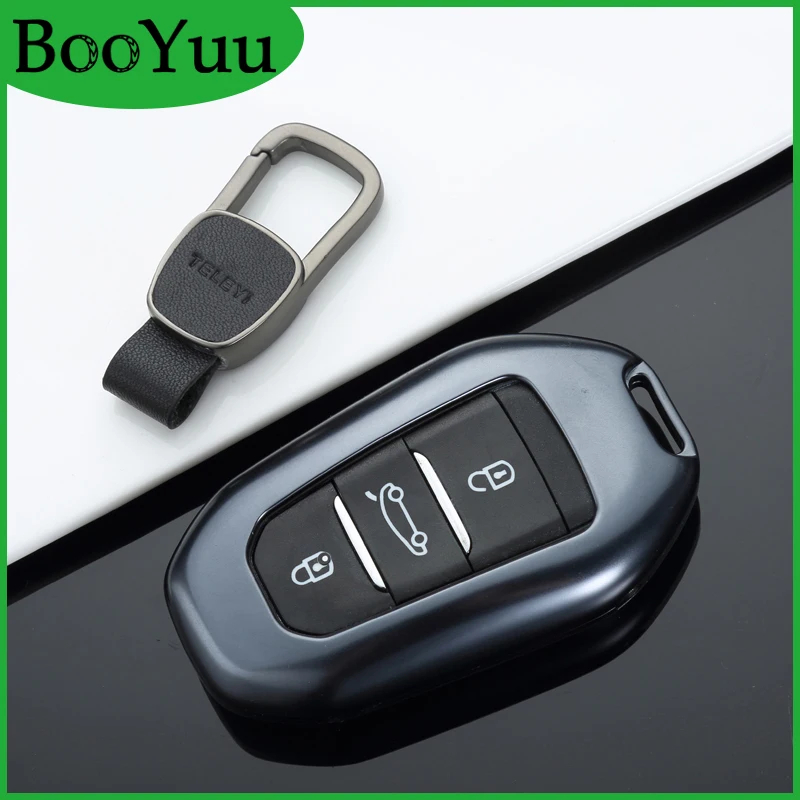 Booyuu алюминиевый сплав дистанционный ключ чехол для автомобиля Peugeot 408 2008 3008 4008 5008