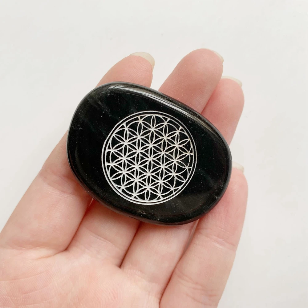 Natural Black Obsidian Pendant No Hole Sacred Geometry Flower of Life Pendant Stone Men Women Spiritual Jewelry 1pc Dropship
Natural Black Obsidian Pendant No Hole Sacred Geometry Flower of Life Pendant Stone Men Women Spiritual Jewelry 1pc Dropship