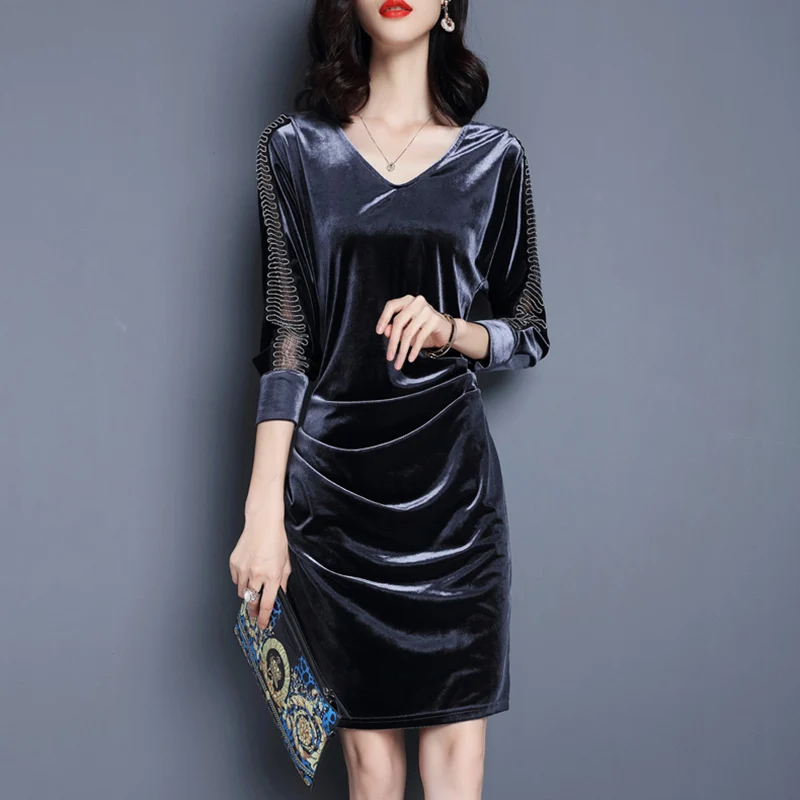 2020 spring fashion V-neck retro hollow seven-point sleeve Slim thin long ladies dress trend tx
2020 spring fashion V-neck retro hollow seven-point sleeve Slim thin long ladies dress trend tx