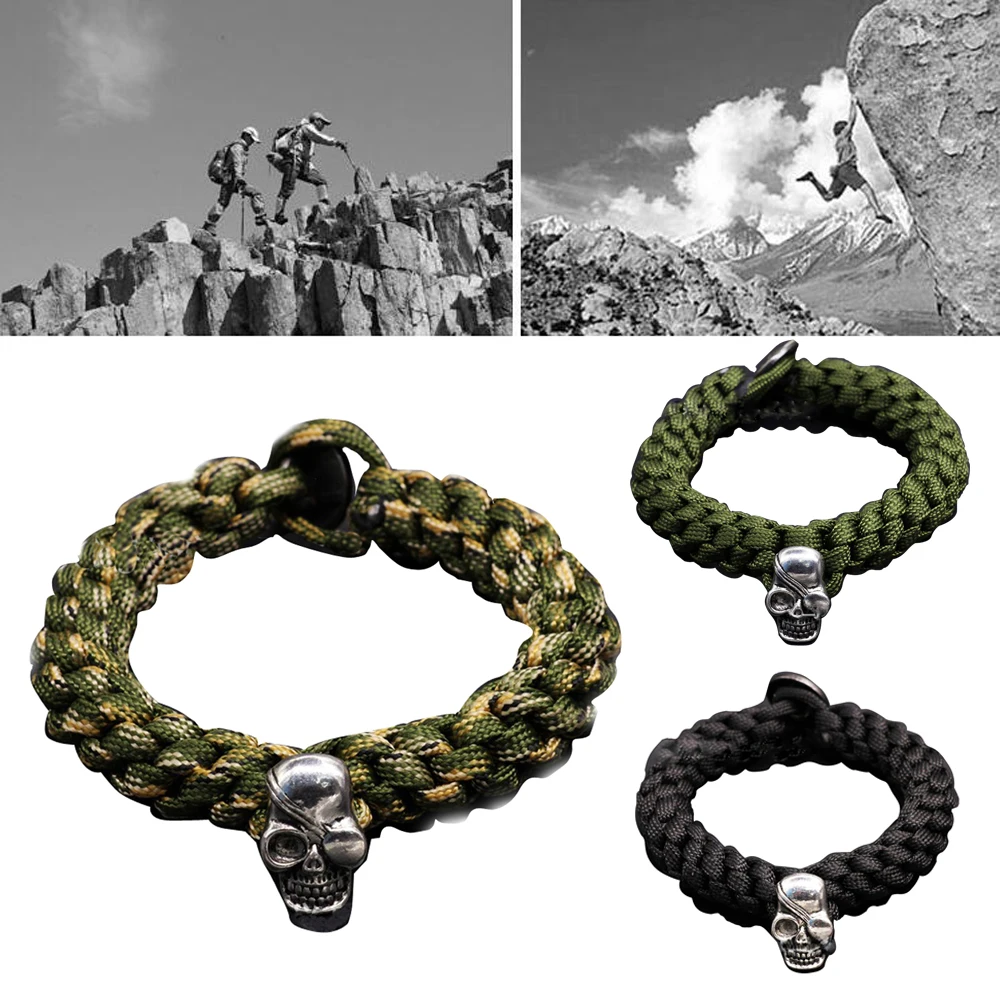 Веревка ручной вязки Paracord браслет Для мужчин аварийного парашютом шнура с